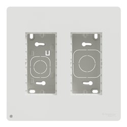 Boîte de concentration saillie complète Unica NU122420 Blanc antibactérien 2 colonnes de 4 modules