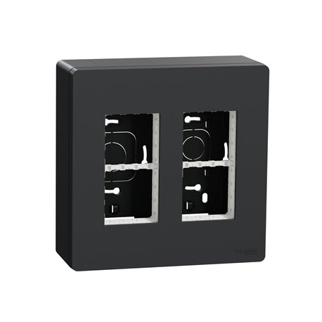 Boîte de concentration saillie complète Unica NU122454 Anthracite 2 colonnes de 4 modules Boîte de concentration saillie complète Unica NU122454 Anthracite 2 colonnes de 4 modules
