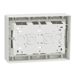 Boîte de concentration saillie complète Unica NU123418 Blanc 3 colonnes de 4 modules