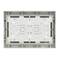 Boîte de concentration saillie complète Unica NU123418 Blanc 3 colonnes de 4 modules