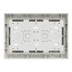 Boîte de concentration saillie complète Unica NU123420 Blanc antibactérien 3 colonnes de 4 modules