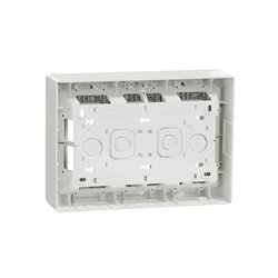 Boîte de concentration saillie complète Unica NU123420 Blanc antibactérien 3 colonnes de 4 modules