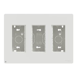 Boîte de concentration saillie complète Unica NU123420 Blanc antibactérien 3 colonnes de 4 modules