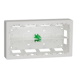Boîte de concentration saillie Unica NU821020 Blanc antibactérien 2 rangs de 10 modules