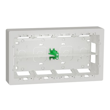 Boîte de concentration saillie Unica NU821020 Blanc antibactérien 2 rangs de 10 modules Boîte de concentration saillie Unica NU821020 Blanc antibactérien 2 rangs de 10 modules