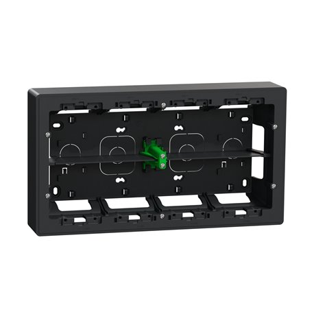 Boîte de concentration saillie Unica NU821054 Anthracite, à compléter 2 rangs de 10 modules