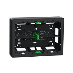 Boîte de concentration saillie Unica NU821854 Anthracite, à compléter 2 rangs de 8 modules