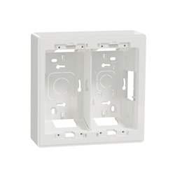Boîte de concentration saillie Unica NU822418 Blanc, à compléter 2 colonnes de 4 modules