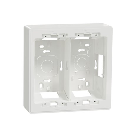Boîte de concentration saillie Unica NU822418 Blanc, à compléter 2 colonnes de 4 modules