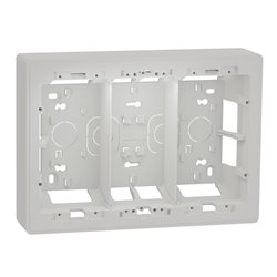 Boîte de concentration saillie Unica NU823418 Blanc 3 colonnes de 4 modules
