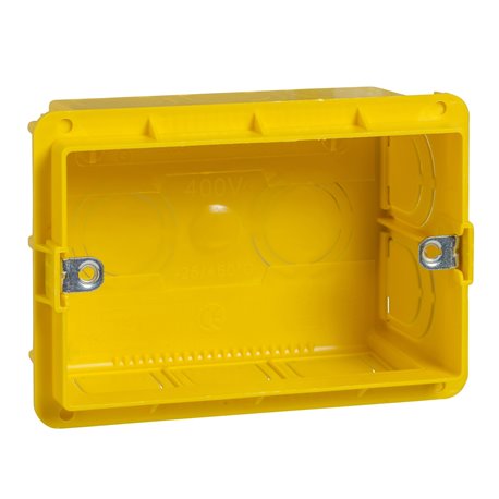 Boîte d'encastrement pour maçonnerie Unica MGU8.603 profondeur 48 mm 3 modules Boîte d'encastrement pour maçonnerie Unica MGU8.603 profondeur 48 mm 3 modules