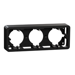 Boîte en saillie Unica NU840654 anthracite 3 postes