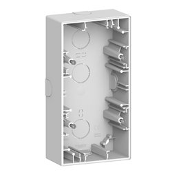 Boîte pour montage saillie D-Life MTN4024-6535 blanc lotus 2 postes