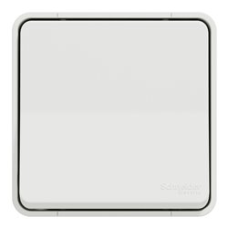 Bouton poussoir complet saillie Mureva Styl MUR39026 connexion auto blanc