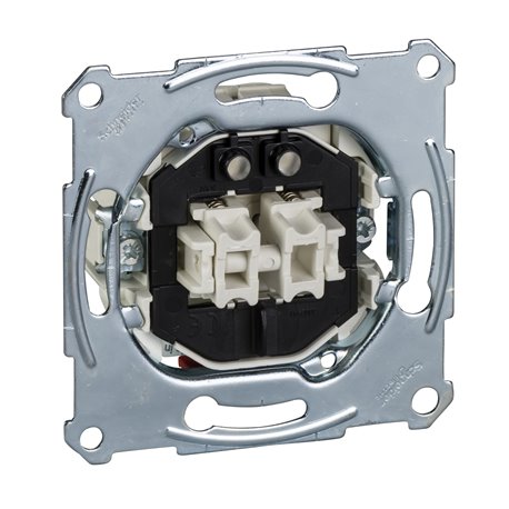 Bouton poussoir double lumineux localisat BP NO+BP NO D-Life MTN3165-0000 10 A mécanisme seul