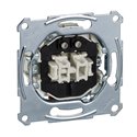 Bouton poussoir double lumineux localisat BP NO+BP NO D-Life MTN3165-0000 10 A mécanisme seul