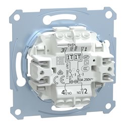Bouton poussoir double BP NO + BP NO D-Life MTN3155-0000 10 A mécanisme seul
