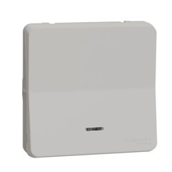 Bouton poussoir lumineux LED Mureva Styl MUR39127 composable blanc