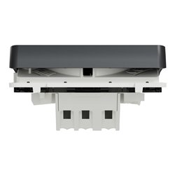 Bouton poussoir Mureva Styl MUR35027 composable connexion auto gris