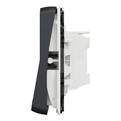Bouton poussoir Mureva Styl MUR35027 composable connexion auto gris