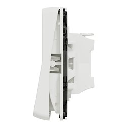 Bouton poussoir Mureva Styl MUR39027 composable connexion auto blanc