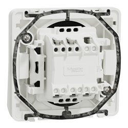 Bouton poussoir Mureva Styl MUR39027 composable connexion auto blanc