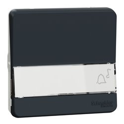 Bouton poussoir porte-etiquette Mureva Styl MUR34029 composable gris