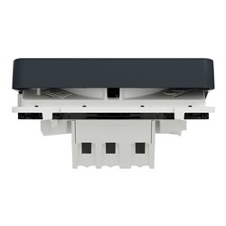 Bouton poussoir porte-etiquette Mureva Styl MUR34029 composable gris