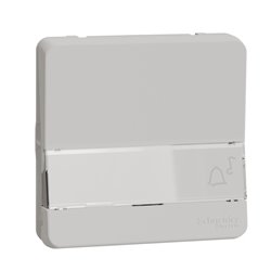 Bouton poussoir porte-etiquette Mureva Styl MUR39129 composable blanc