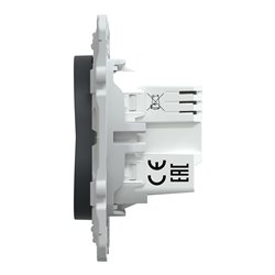 Bouton poussoir Wiser Ovalis S340530W 10 A zigbee anthracite