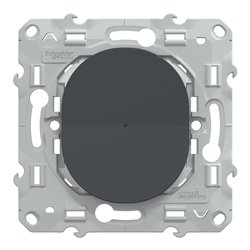 Bouton poussoir Wiser Ovalis S340530W 10 A zigbee anthracite