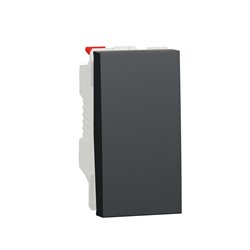 Bouton-poussoir NO 10A connexion rapide Unica NU310654 anthracite 1 module mécanisme seul