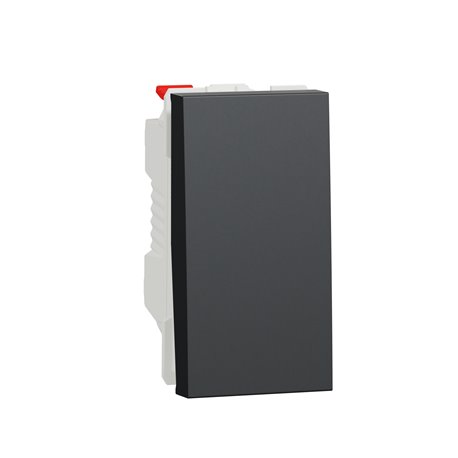 Bouton-poussoir NO 10A connexion rapide Unica NU310654 anthracite 1 module mécanisme seul Bouton-poussoir NO 10A connexion rapide Unica NU310654 anthracite 1 module mécanisme seul