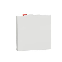 Bouton-poussoir NO 10A connexion rapide Unica NU320618F Blanc 2 modules mécanisme seul