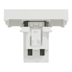 Bouton-poussoir NO 10A connexion rapide Unica NU320618F Blanc 2 modules mécanisme seul