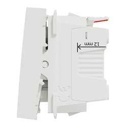 Bouton-poussoir NO 10A connexion rapide Unica NU320620 Blanc antibactérien 2 modules mécanisme seul