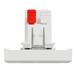 Bouton-poussoir NO 10A connexion rapide Unica NU320620 Blanc antibactérien 2 modules mécanisme seul
