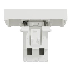 Bouton-poussoir NO 10A connexion rapide Unica NU320620 Blanc antibactérien 2 modules mécanisme seul