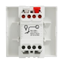 Bouton-poussoir NO 10A connexion rapide Unica NU320620 Blanc antibactérien 2 modules mécanisme seul
