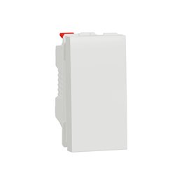 Bouton-poussoir NO 10A Unica NU310618F Blanc 1 module mécanisme seul