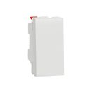 Bouton-poussoir NO 10A Unica NU310618F Blanc 1 module mécanisme seul