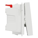 Bouton-poussoir NO 10A Unica NU310618F Blanc 1 module mécanisme seul