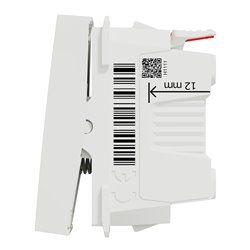 Bouton-poussoir NO 10A Unica NU310618F Blanc 1 module mécanisme seul