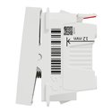 Bouton-poussoir NO 10A Unica NU310618F Blanc 1 module mécanisme seul
