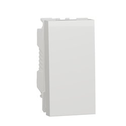 Bouton-poussoir NO/NF 10A connexion rapide Unica NU313618 Blanc 1 module mécanisme seul