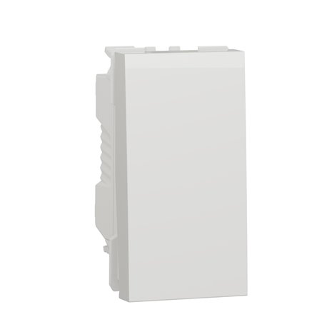Bouton-poussoir NO/NF 10A connexion rapide Unica NU313618 Blanc 1 module mécanisme seul