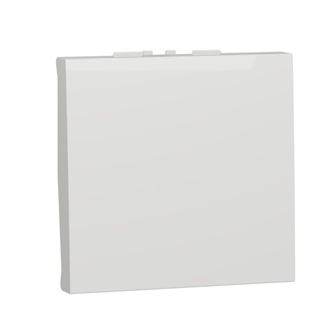 Bouton-poussoir NO/NF 10A connexion rapide Unica NU323618 Blanc 2 modules mécanisme seul