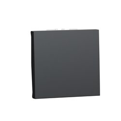 Bouton-poussoir NO/NF 10A connexion rapide Unica NU323654 anthracite 2 modules mécansime seul