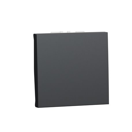 Bouton-poussoir NO/NF 10A connexion rapide Unica NU323654 anthracite 2 modules mécansime seul Bouton-poussoir NO/NF 10A connexion rapide Unica NU323654 anthracite 2 modules mécansime seul