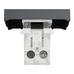 Bouton-poussoir NO/NF 10A connexion rapide Unica NU323654 anthracite 2 modules mécansime seul